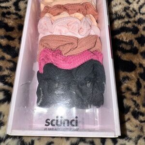 Scunci Hair Scrunchies - Pink, Black, Brown